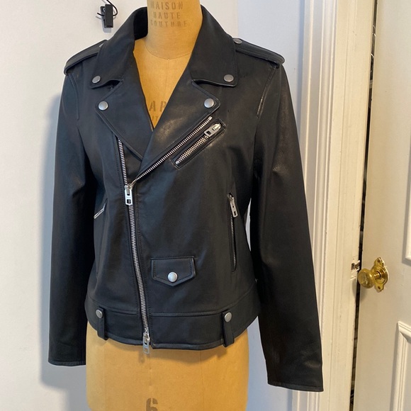 Coach Leather Moto Jacket Size 12. NWOT - Picture 3 of 8